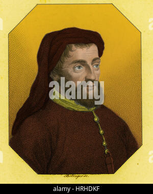 Geoffrey Chaucer, Father of English Literature Stock Photo