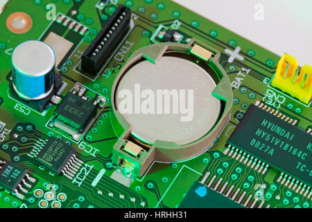 Circuit board  battery Stock Photo