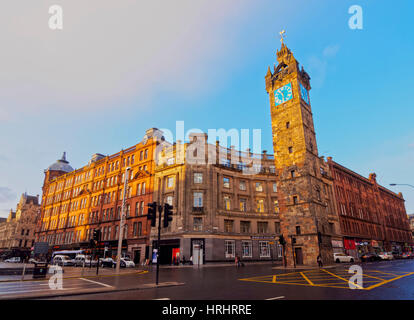 Tolbooth Steeple at Glasgow Cross, Glasgow, Scotland, United Kingdom Stock Photo