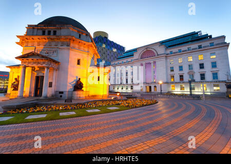 Centenary Square, Hall of Memory, Baskerville House, the New Library, Birmingham, England, United Kingdom