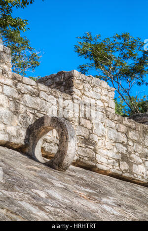 Ball Court, Coba Mayan Ruins, Quintana Roo, Mexico, North America Stock Photo