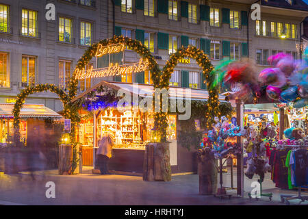 Christmas Market on Waisenhausplatz, Bern, Jungfrau region, Bernese Oberland, Swiss Alps, Switzerland