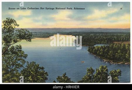 Scene on Lake Catherine, Hot Springs National Park, Arkansas Stock Photo