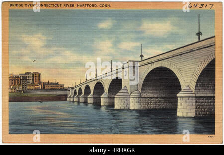 Connecticut -  Bridge over Connecticut River, Hartford, Conn. Stock Photo