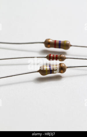 Carbon Film Resistors Stock Photo