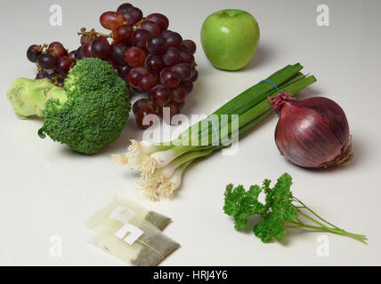 Foods Rich in Quercetin Stock Photo