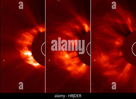 Sun Emits Coronal Mass Ejection, 2013 Stock Photo