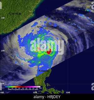 Typhoon Usagi Off China, TRMM, 2013 Stock Photo