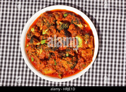 Indian style Broccoli Sabji (spicy broccoli curry) Stock Photo
