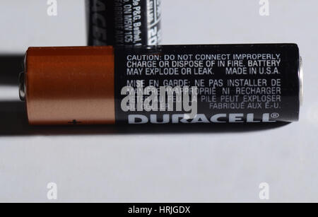 Battery Warning Label Stock Photo