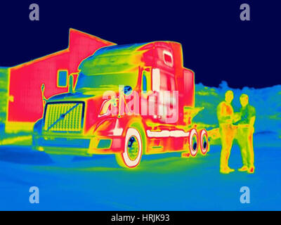 Thermogram of Truck Stock Photo