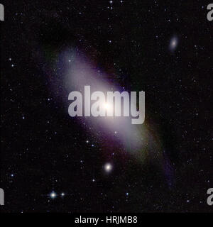 Andromeda Galaxy, M31 with Companion Galaxies Stock Photo