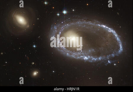Southern Ellipse, AM 0644-741, Ring Galaxy Stock Photo