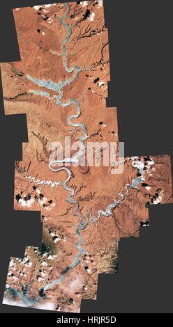 Colorado River, Lake Powell, Satellite View Stock Photo - Alamy