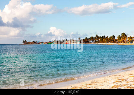 La Boca, Cuba - December 23, 2016: The paradise: Coco beach,  in La Boca (Camaguey) on the north Cuban coast near Playa Santa Lucia Stock Photo