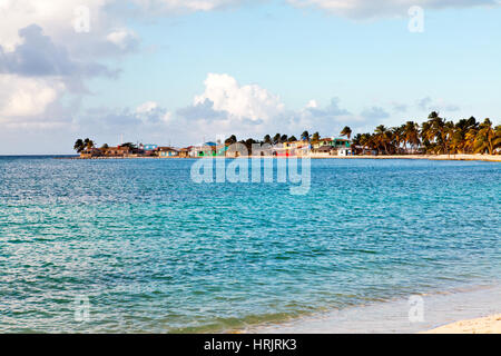 La Boca, Cuba - December 23, 2016: The paradise: Coco beach,  in La Boca (Camaguey) on the north Cuban coast near Playa Santa Lucia Stock Photo