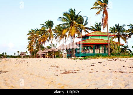 La Boca, Cuba - December 23, 2016: The paradise: Coco beach,  in La Boca (Camaguey) on the north Cuban coast near Playa Santa Lucia Stock Photo