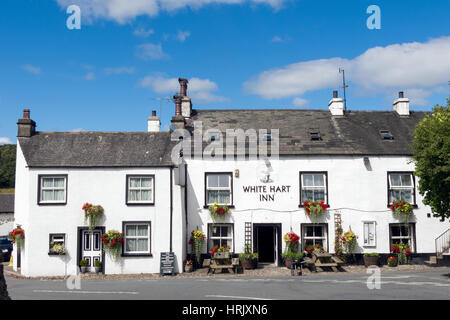 The White Hart Inn at Bouth in Cumbria Stock Photo