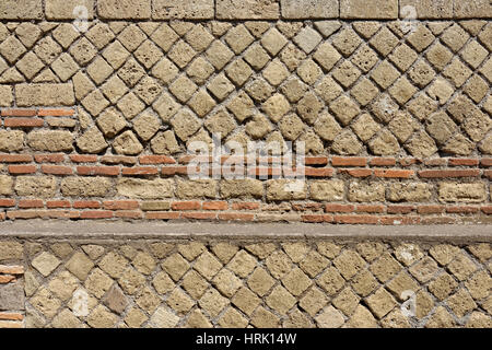 Masonry, stone wall, ancient city, Pompeii, Campania, Italy Stock Photo