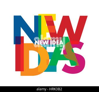 inscription new idea as text Stock Vector