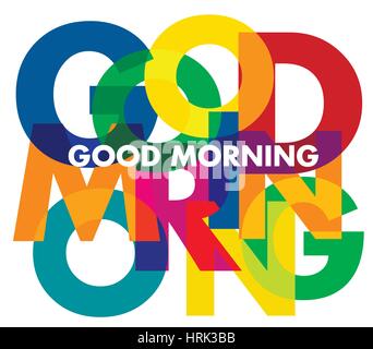 inscription good morning as text Stock Vector
