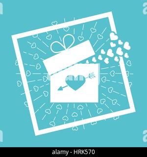 Icon  valentine day. Icon in the linear style Stock Vector