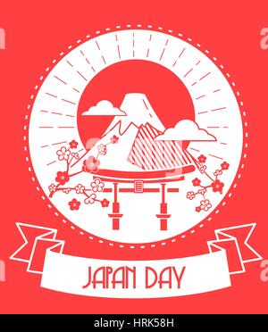 Calendar for each day on February 11. Greeting card. Holiday - Japan Day. Icon in the linear style Stock Vector