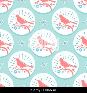 Vector design template with icons in trendy linear style - seamless pattern and background for wrapping paper Stock Vector