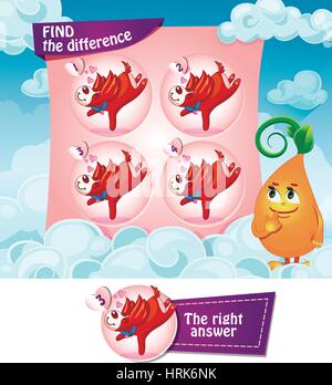 Visual Game for children. Find the difference Stock Vector Image & Art ...