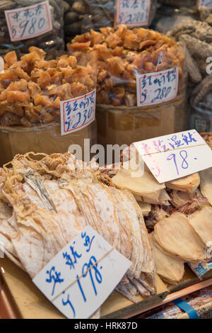 Dried seafood, Sai Ying Pun, Hong Kong Island, Hong Kong, China Stock Photo