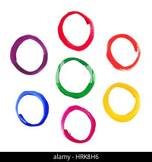 Color acrylic round frames Stock Vector