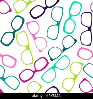 Glasses seamless pattern Stock Vector