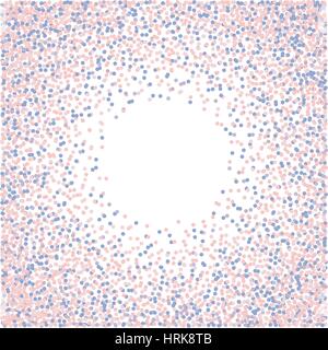 Rose quartz and serenity. Confetti backdrop. Stock Vector