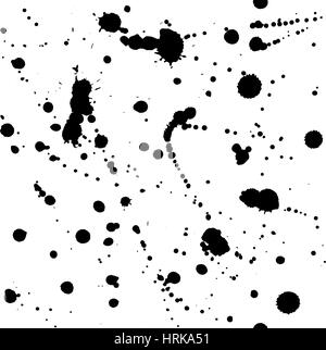 Seamless pattern. Black blots. Grunge background Stock Vector