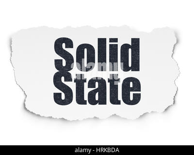 Science concept: Solid State on Torn Paper background Stock Photo