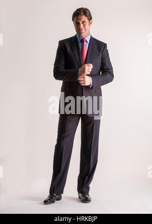Caucasian mature handsome male in a studio Stock Photo