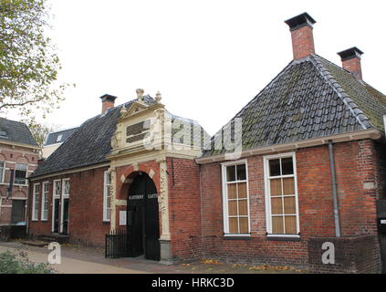 Main entrance to Sint Anthonygasthuis (Saint Antony's Hofje = courtyard with Almshouses), inner city of Groningen, Netherlands. Founded in 1517. Stock Photo