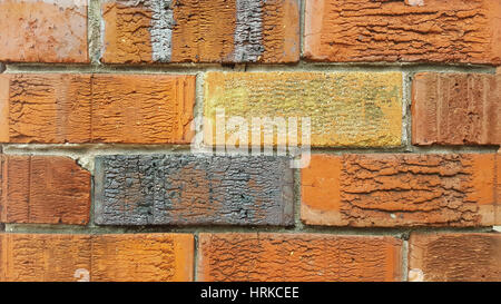 a bright orange old textured wall Stock Photo