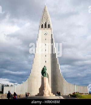 Hallgrimskirkja Lutheran Church in Reykjavik Iceland Stock Photo