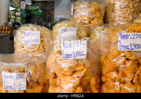 prawn bisque for sale on a market in bangkok, thailand Stock Photo