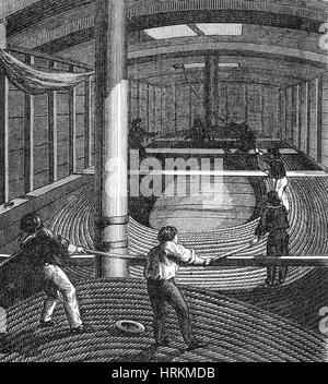 Dover to Calais Telegraph Wire, 1850 Stock Photo