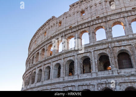 A view of the Roman Colosseum, Rome, Italy. Stock Photo