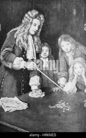 Isaac Newton, English Polymath Stock Photo