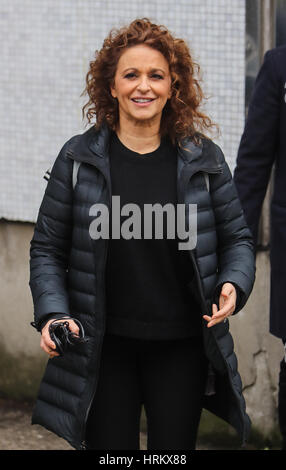 The presenters from Loose Women' leave the ITV Studios after the show  Featuring: Nadia Sawalha Where: London, United Kingdom When: 30 Jan 2017 Stock Photo