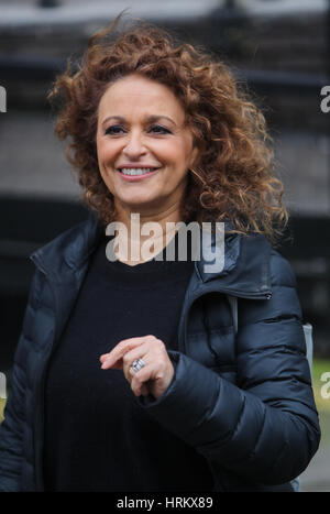 The presenters from Loose Women' leave the ITV Studios after the show  Featuring: Nadia Sawalha Where: London, United Kingdom When: 30 Jan 2017 Stock Photo