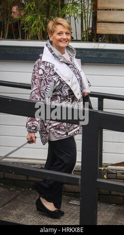 The presenters from Loose Women' leave the ITV Studios after the show  Featuring: Anne Diamond Where: London, United Kingdom When: 30 Jan 2017 Stock Photo