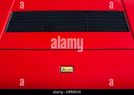 Ferrari Dino 308 GT4 bonnet abstract Stock Photo