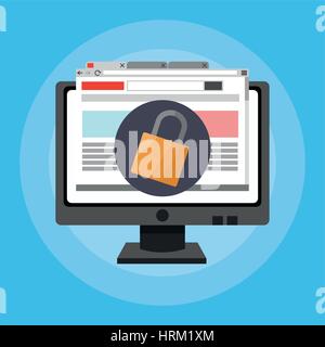 online security related icons image  Stock Vector