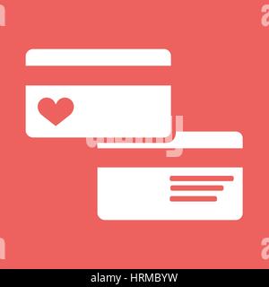 Credit Card pictograph flat icon Stock Vector