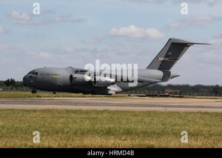 United States Air Force Boeing C-17 Globemaster - RAF Mildenhall Stock Photo